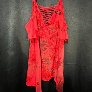 Yummy Plus Red Rose Blouse